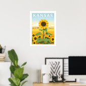 Poster Vintage Kansas (Bureau à domicile)