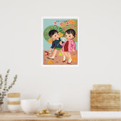 Poster Vintage Kawaii Chidren japonais (Cuisine)