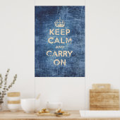 Poster Vintage keep calm and carry on (Cuisine)