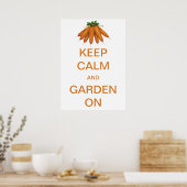 Poster Vintage Keep Calm et Jardinez des Carottes (Cuisine)