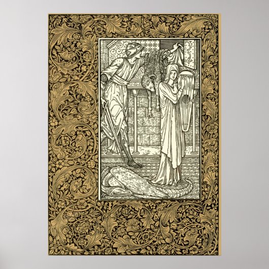 Poster Vintage Kelmscott Press William Morris Frontière (Devant)