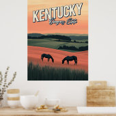 Poster Vintage Kentucky Travel (Cuisine)