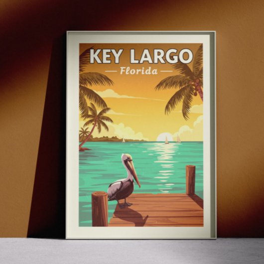 Poster Vintage Key Largo Floride