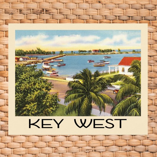 Poster Vintage Key West Florida Harbour