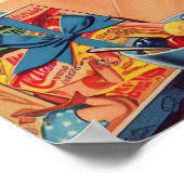 Poster Vintage Kitsch fille (Coin)