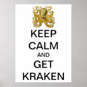 Poster Vintage Kraken, Octopus Gamochonia, Ernst Haeckel (Devant)