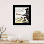 Poster Vintage Kuniyoshi 1797-1861 Utagawa Japon (Cuisine)