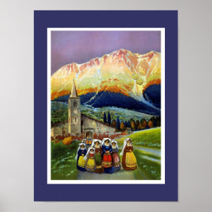 Poster Vintage Kunst ABRUZZO Italië 2