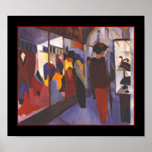 Poster Vintage Kunst August Macke Modewinkel