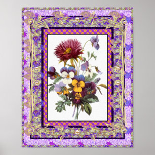 Poster Vintage Kunst Bloemen