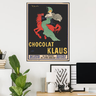 Poster Vintage L. Cappiello, Chocolat Klaus 1903 Paris