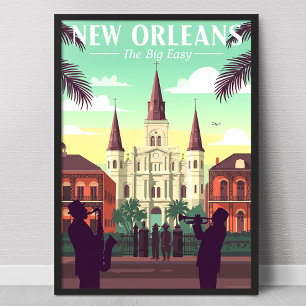 Poster Vintage La Nouvelle-Orléans