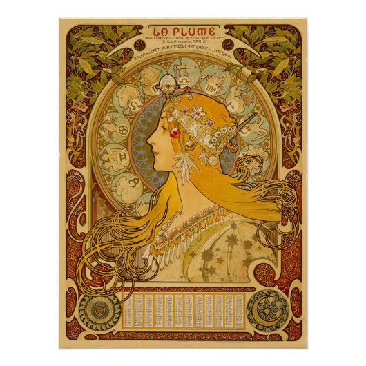 Poster vintage La Plume (Devant)