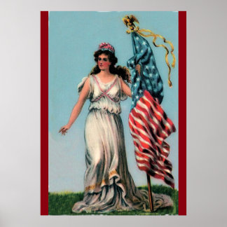 Poster vintage Lady Liberty