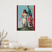 Poster vintage Lady Liberty (Cuisine)