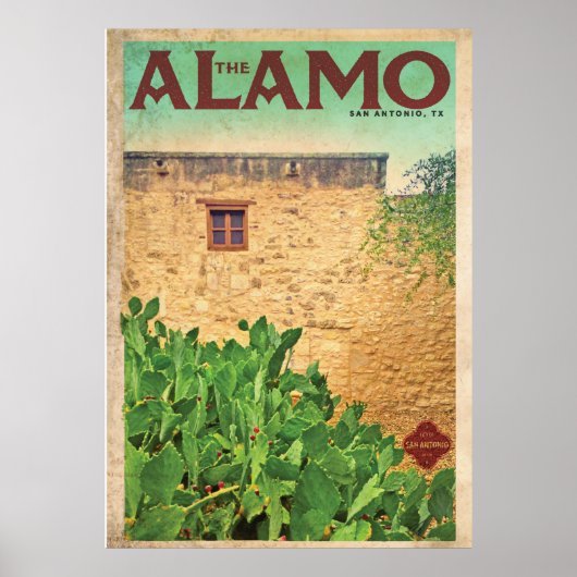 Poster Vintage L'affiche de voyage Alamo (Devant)