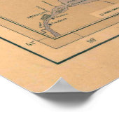 Poster Vintage Lake Michigan, Huron & Superior Lighthouse (Coin)