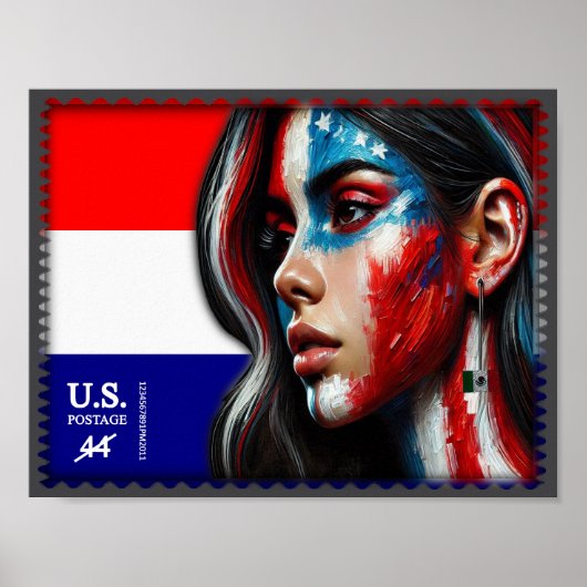 Poster Vintage L'Amerique - Hisp (Devant)