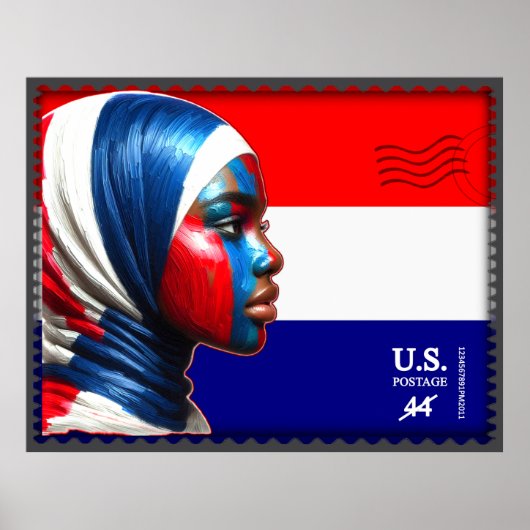 Poster Vintage L'Amerique - Mslm (Devant)