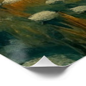Poster Vintage Landscape Mountains Wildflowers (Coin)