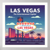 Poster Vintage Las Vegas Nevada (Devant)
