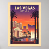 Poster Vintage Las Vegas Nevada (Devant)