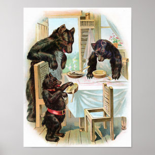 Poster vintage "Les Trois Ours"