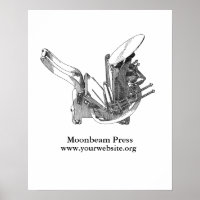 poster vintage letterpress personnalisées Kelsey