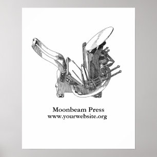 poster vintage letterpress personnalisées Kelsey