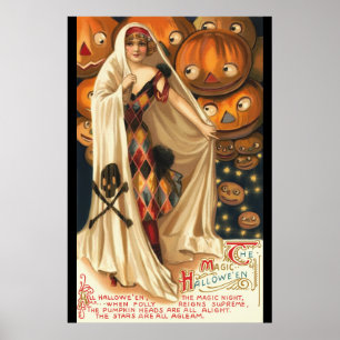Poster Vintage L'Halloween magique
