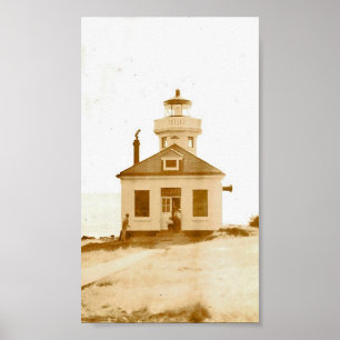 Poster Vintage Lime Kiln Lighthouse