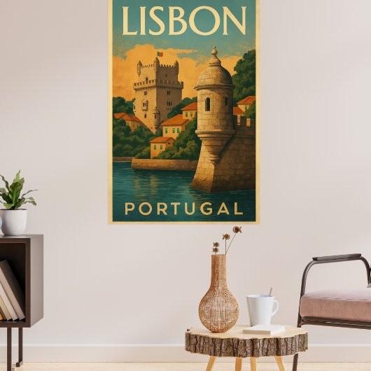 Poster Vintage Lisbon Portugal (Salon 3)
