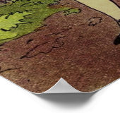 Poster Vintage Little Red Riding hood book art (Coin)