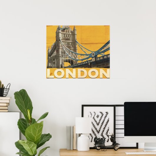 Poster vintage Londres (Bureau à domicile)