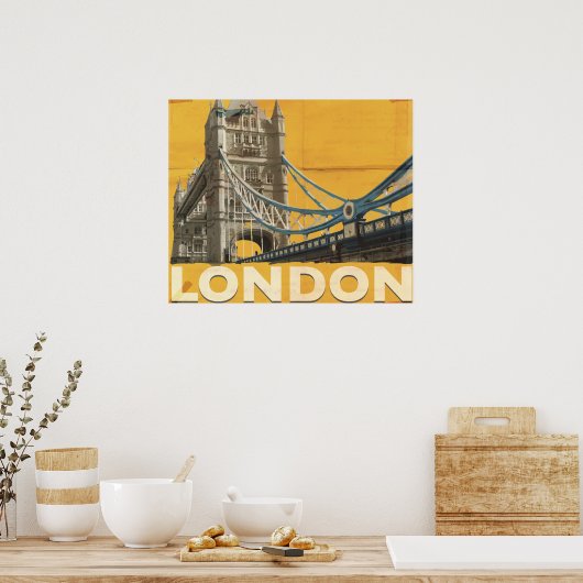 Poster vintage Londres (Cuisine)