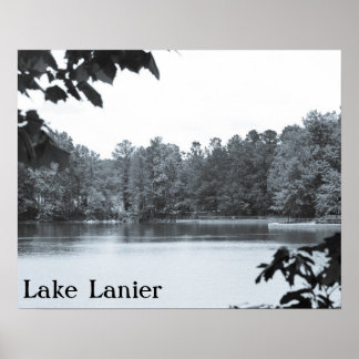 Poster vintage Look Lake Lanier