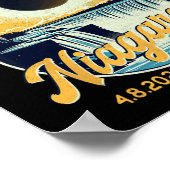 Poster Vintage Look Total Solaire Eclipse Niagara Falls (Coin)