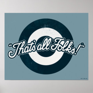 Poster Vintage LOONEY TUNES™ "C'EST TOUS DES FOLKS !™"