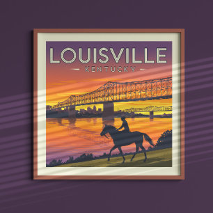 Poster Vintage Louisville Kentucky