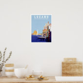 Poster Vintage Lugano, Suisse Voyage (Cuisine)