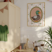 Poster Vintage Mallard Duck Nursery Wall Art