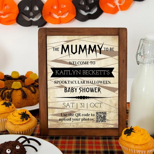 Poster Vintage maman | Baby shower Halloween