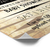 Poster Vintage maman | Baby shower Halloween (Coin)