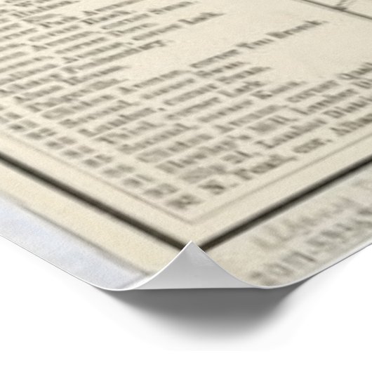 Poster Vintage Map of Albany (Coin)