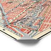 Poster Vintage Map of Amsterdam (1905) (Coin)