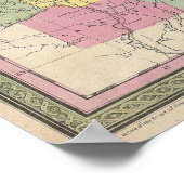 Poster Vintage Map of Arkansas (Coin)