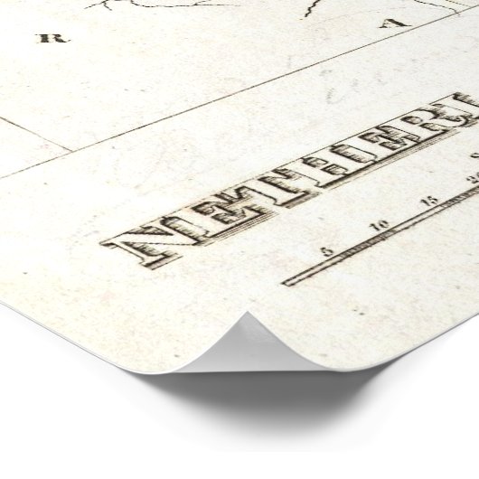 Poster Vintage Map of Belgium (Coin)