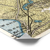 Poster Vintage Map of Berlin Germany (Coin)