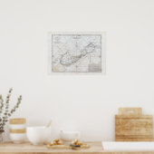 Poster Vintage Map of Bermuda (Cuisine)