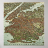Poster Vintage Map of Brooklyn (Devant)